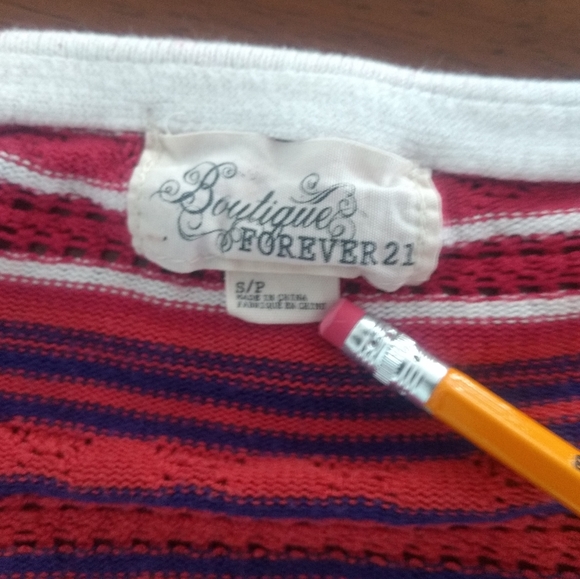 Boutique Forever 21 Patriotic Striped Cardigan - Picture 6 of 7